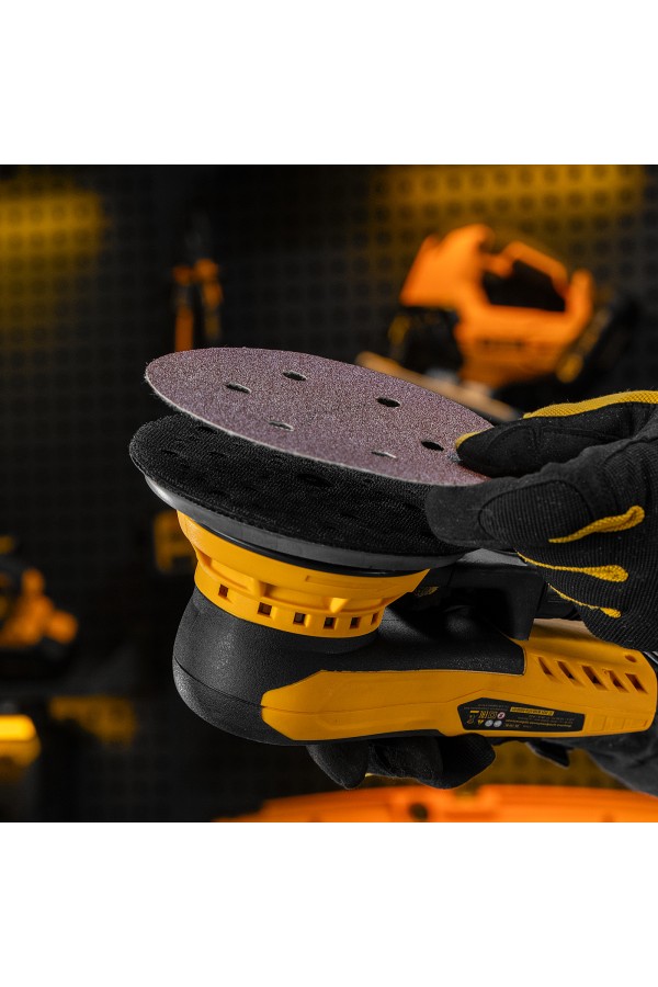 Машина шлифовальная орбитальная бесщет OS-150-BL, 350 Вт, 4000-10000 об/мин Denzel