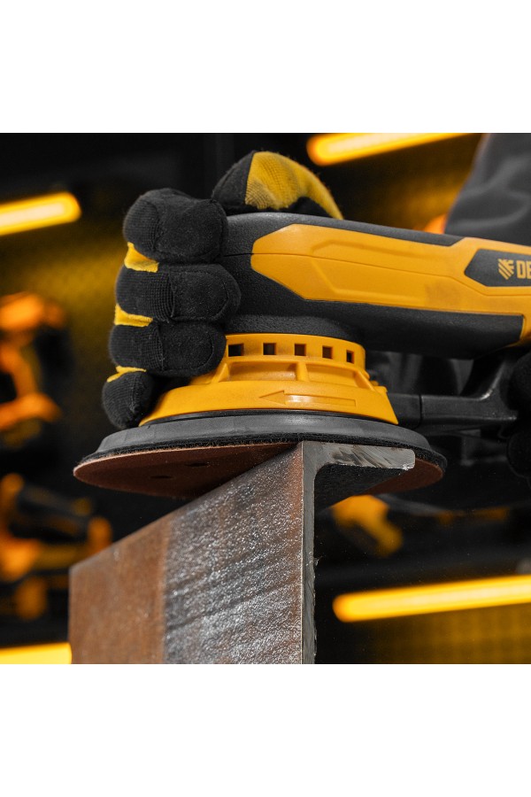 Машина шлифовальная орбитальная бесщет OS-150-BL, 350 Вт, 4000-10000 об/мин Denzel