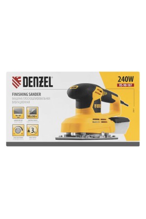 Машина плоскошлифовальная вибрационная VS-90-187, 240 Вт, 6000-11000 об/мин Denzel