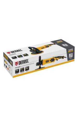 Машина полировальная CP-180, 1400 Вт, 180 мм, 0-3000 об/мин Denzel