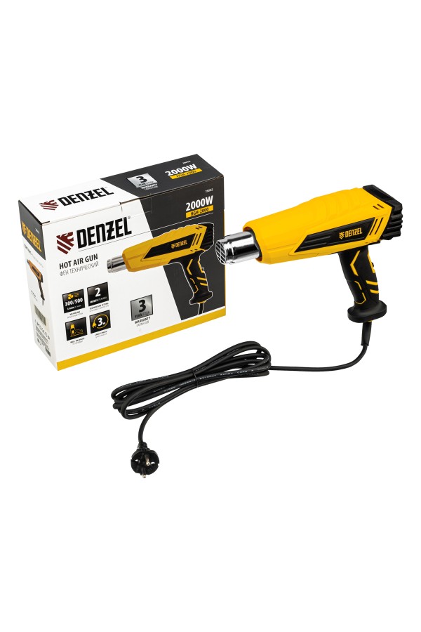 Фен технический HGH-2000, 2000 Вт, 2 режима Denzel