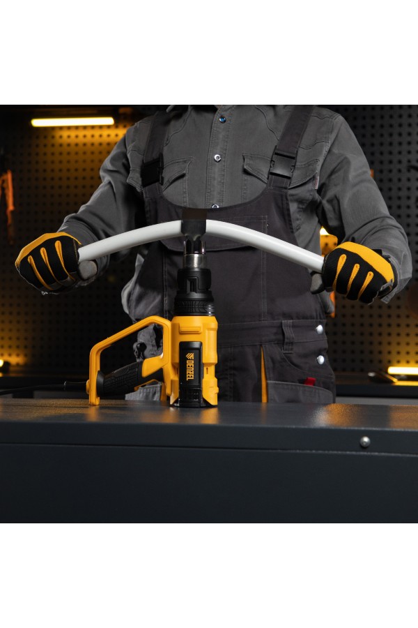 Фен технический HG-2000E, 2000 Вт, 2 режима, LCD дисплей Denzel