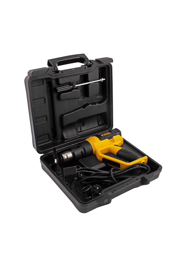 Фен технический HG-2000E, 2000 Вт, 2 режима, LCD дисплей Denzel