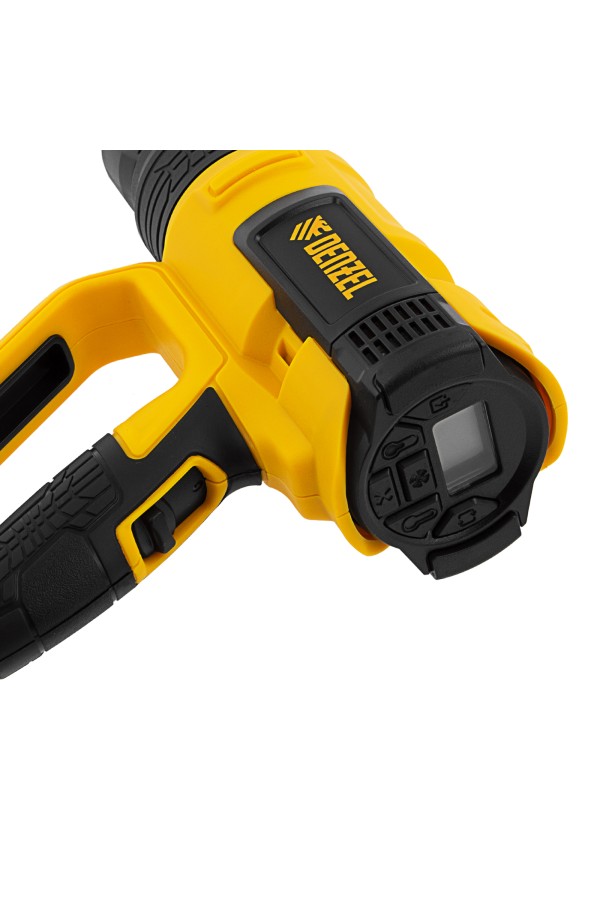 Фен технический HG-2000E, 2000 Вт, 2 режима, LCD дисплей Denzel