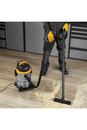 Пылесос строительный SVC15, 1200 Вт, бак 15 л, шланг 2 м Denzel