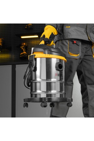 Пылесос строительный SVC15, 1200 Вт, бак 15 л, шланг 2 м Denzel