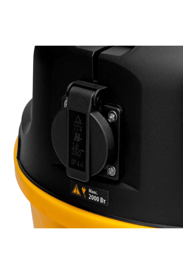 Пылесос строительный RVC20, 1400 Вт, бак 20 л, шланг 3 м, розетка с автосинхр. Denzel