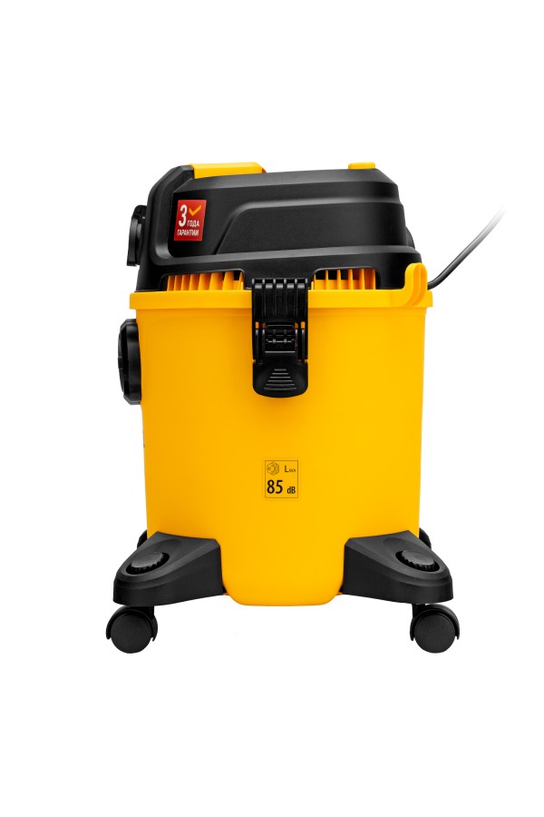 Пылесос строительный RVC20, 1400 Вт, бак 20 л, шланг 3 м, розетка с автосинхр. Denzel