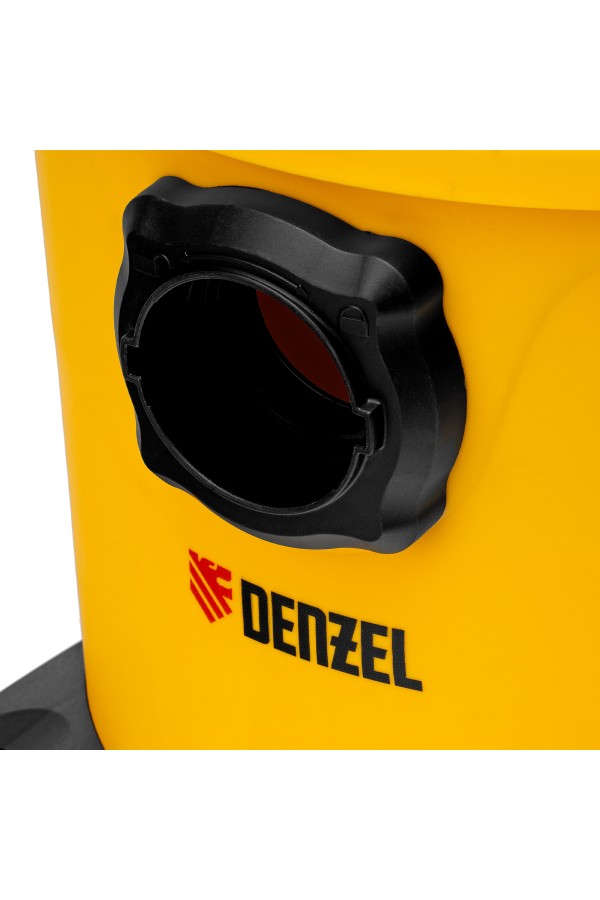 Пылесос строительный RVC20, 1400 Вт, бак 20 л, шланг 3 м, розетка с автосинхр. Denzel