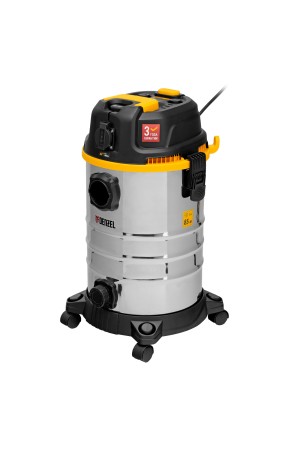 Пылесос строительный RVC30, 1400 Вт, бак 30 л, шланг 3 м, розетка с автосинхр. Denzel