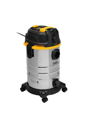 Пылесос строительный RVC30, 1400 Вт, бак 30 л, шланг 3 м, розетка с автосинхр. Denzel