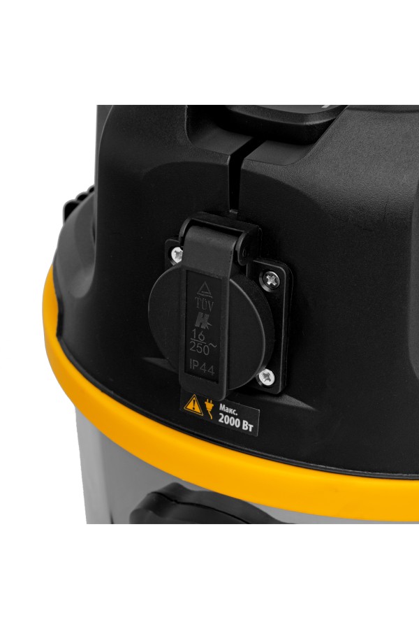 Пылесос строительный RVC30, 1400 Вт, бак 30 л, шланг 3 м, розетка с автосинхр. Denzel