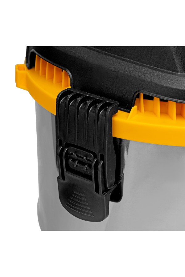 Пылесос строительный RVC30, 1400 Вт, бак 30 л, шланг 3 м, розетка с автосинхр. Denzel