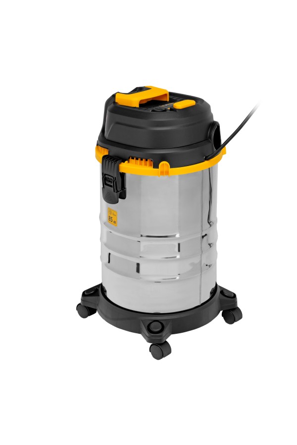 Пылесос строительный RVC30, 1400 Вт, бак 30 л, шланг 3 м, розетка с автосинхр. Denzel