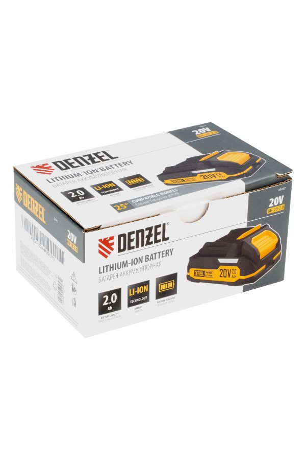 Батарея аккумуляторная BH-20-2.0, Li-Ion, 20 В, 2,0 Ач// Denzel