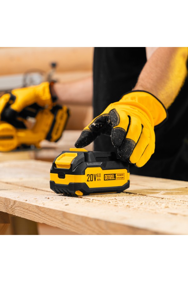 Батарея аккумуляторная BH-20-6.0, Li-Ion, USB, 20 В, 6,0 Ач// Denzel