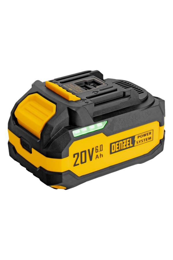 Батарея аккумуляторная BH-20-6.0, Li-Ion, USB, 20 В, 6,0 Ач// Denzel