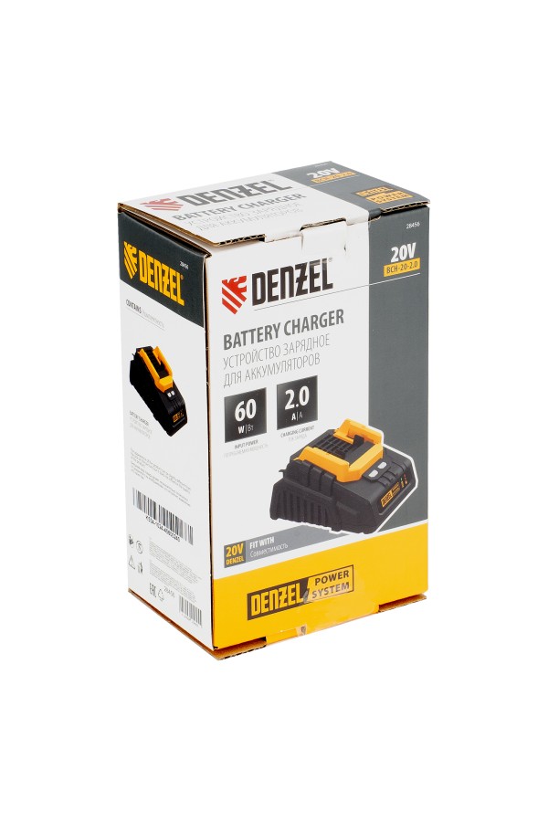 Устройство зарядное для аккумуляторов BCH-20-2.0, Li-Ion, 20 В, 2,0 А// Denzel