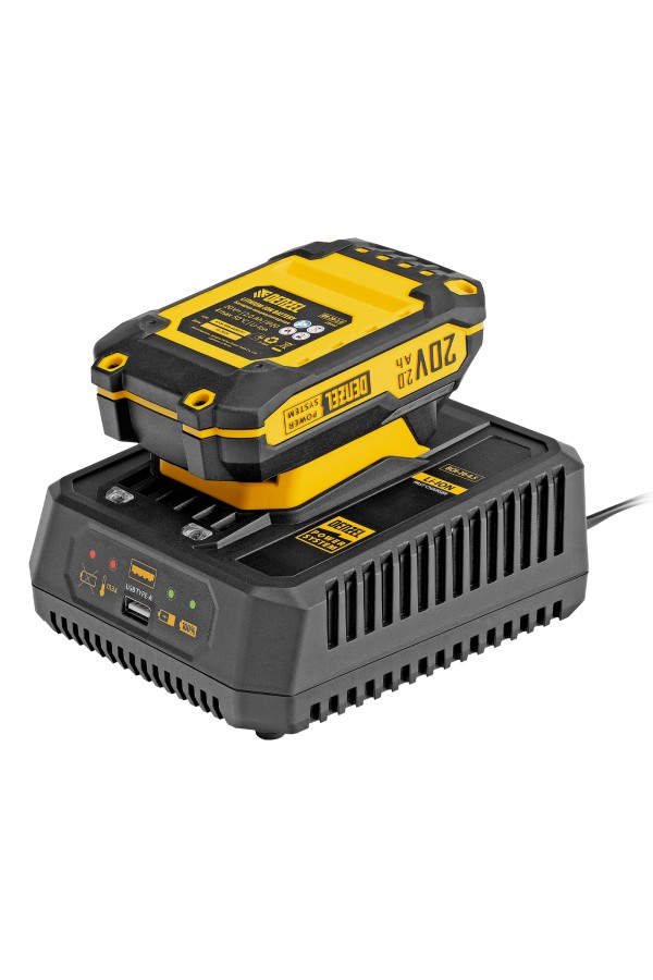 Устройство зарядное для аккумуляторов BCH-20-4.5, Li-Ion, 20 В, 4,5 А// Denzel