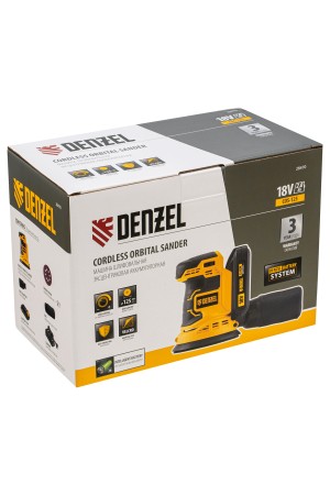 Машина шлифовальная эксцентриковая аккумуляторная COS-125, 18В Li-Ion Denzel