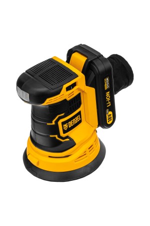 Машина шлифовальная эксцентриковая аккумуляторная COS-125, 18В Li-Ion Denzel