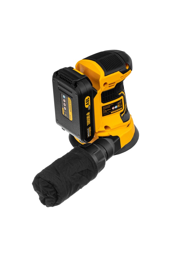 Машина шлифовальная эксцентриковая аккумуляторная COS-125, 18В Li-Ion Denzel