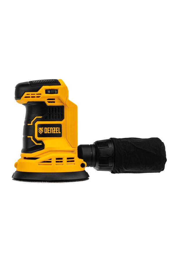 Машина шлифовальная эксцентриковая аккумуляторная COS-125-0, 18В Li-Ion Denzel