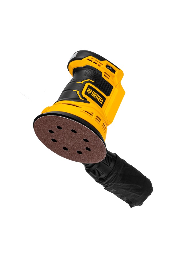 Машина шлифовальная эксцентриковая аккумуляторная COS-125-0, 18В Li-Ion Denzel