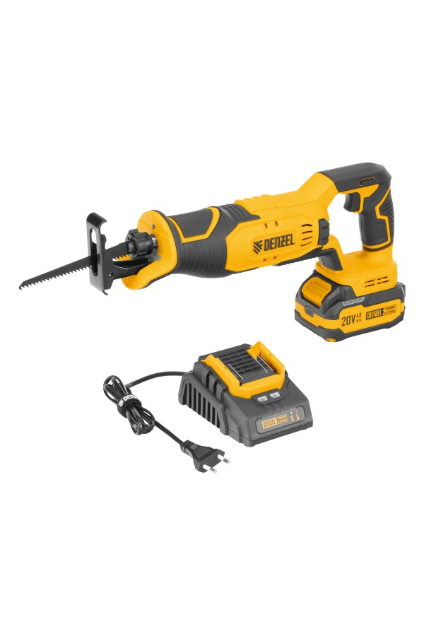 Пила сабельная аккумуляторная RS-180, Li-Ion, 20 В Denzel