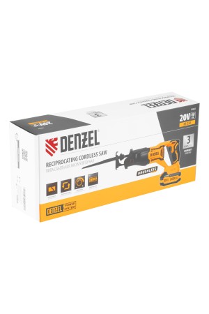 Пила сабельная аккумуляторная бесщет. RS-250, Li-Ion, 20 В Denzel