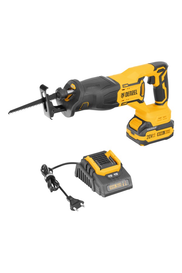 Пила сабельная аккумуляторная бесщет. RS-250, Li-Ion, 20 В Denzel