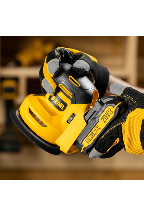 Машина шлифовальная эксцентриковая аккумуляторная CROSH-20-125, Li-Ion, 20 В// Denzel