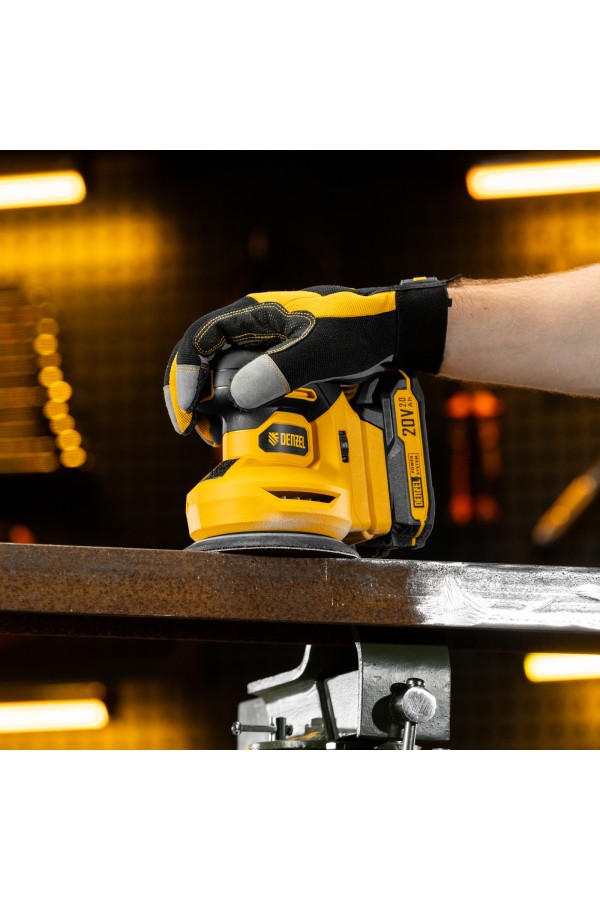 Машина шлифовальная эксцентриковая аккумуляторная CROSH-20-125, Li-Ion, 20 В// Denzel