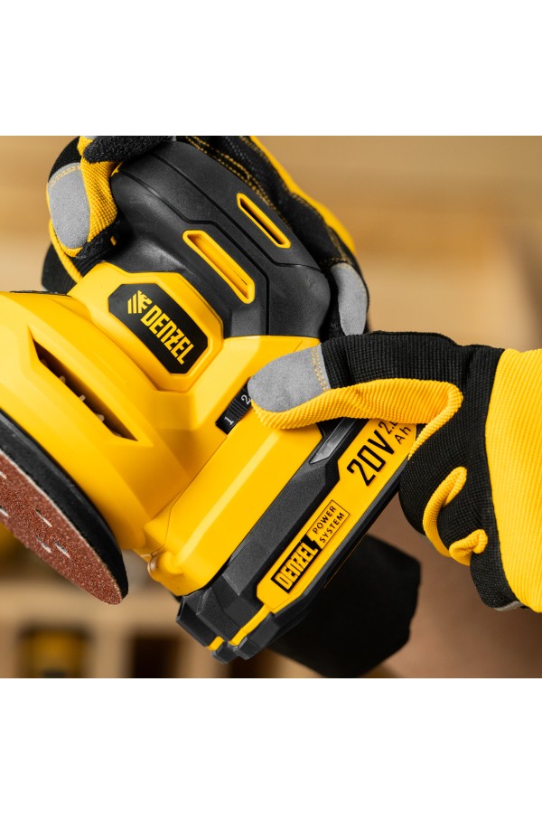 Машина шлифовальная эксцентриковая аккумуляторная CROSH-20-125, Li-Ion, 20 В// Denzel