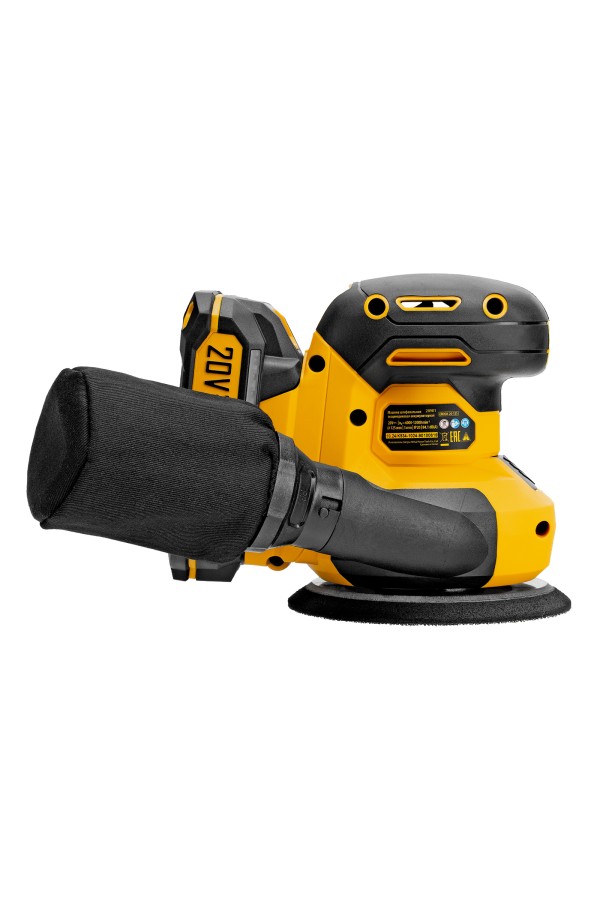 Машина шлифовальная эксцентриковая аккумуляторная CROSH-20-125, Li-Ion, 20 В// Denzel