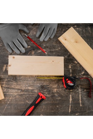 Рулетка Status Magnet 3 fixations,3 м х 16 мм,обрезиненный корпус,зацеп с магнитом Matrix