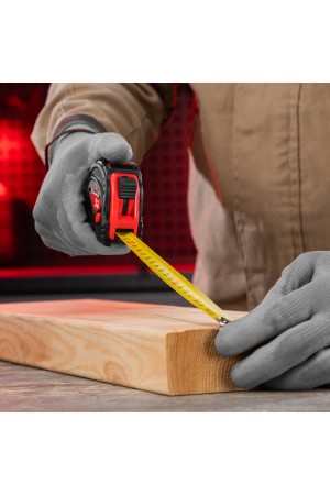 Рулетка Status Magnet 3 fixations,3 м х 16 мм,обрезиненный корпус,зацеп с магнитом Matrix