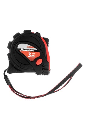Рулетка Status Magnet 3 fixations,3 м х 16 мм,обрезиненный корпус,зацеп с магнитом Matrix