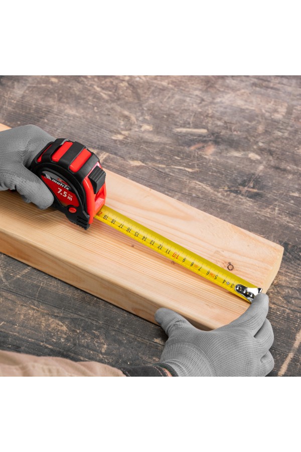 Рулетка Status Magnet 3 fixations,7,5 м х 25 мм,обрезиненный корпус,зацеп с магнитом Matrix