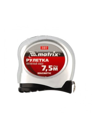 Рулетка Magnetic,7,5 м х 25 мм,магнитный зацеп Matrix