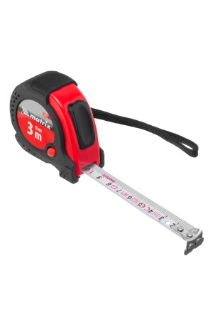 Рулетка Status Magnet fixation,3 м х 16 мм,обрезиненный корпус,зацеп с магнитом Matrix