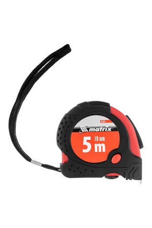 Рулетка Status Magnet fixation,5 м х 19 мм,обрезиненный корпус,зацеп с магнитом Matrix