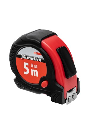 Рулетка Status Magnet fixation,5 м х 19 мм,обрезиненный корпус,зацеп с магнитом Matrix