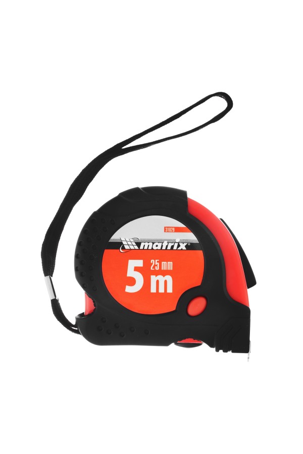 Рулетка Status Magnet fixation,5 м х 25 мм,обрезиненный корпус,зацеп с магнитом Matrix