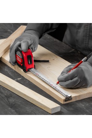 Рулетка Status Magnet fixation,7,5 м х 25 мм,обрезиненный корпус,зацеп с магнитом Matrix