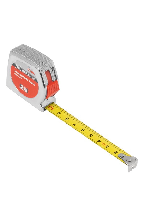 Рулетка Chrom, 2 м x 13 мм, хромированный корпус MTX