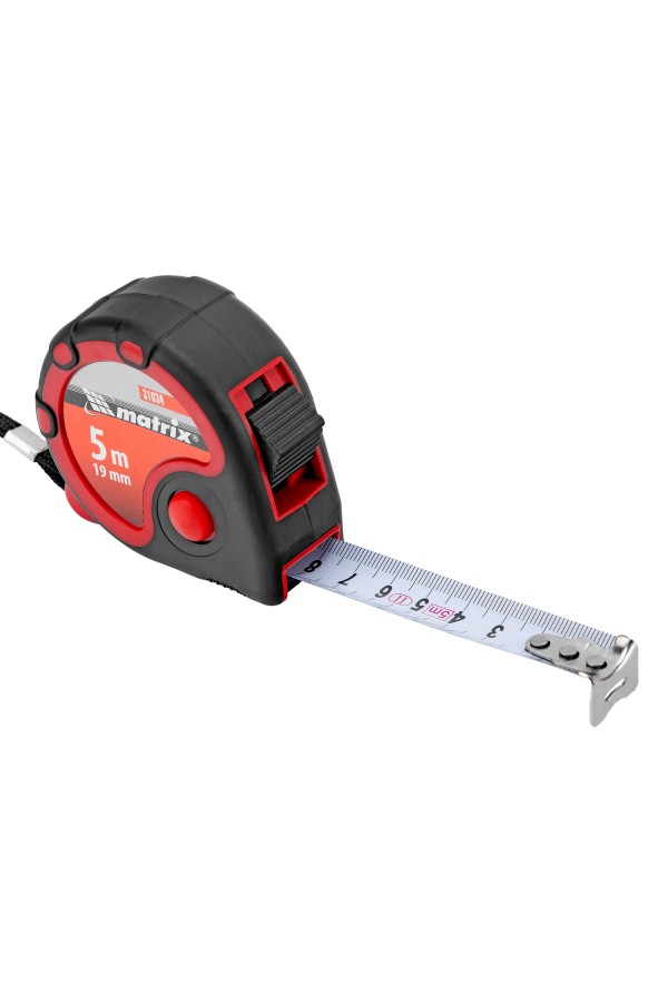 Рулетка Status 3 fixations,5 м х 19 мм,двухкомпонентный корпус,3 фиксации ленты Matrix