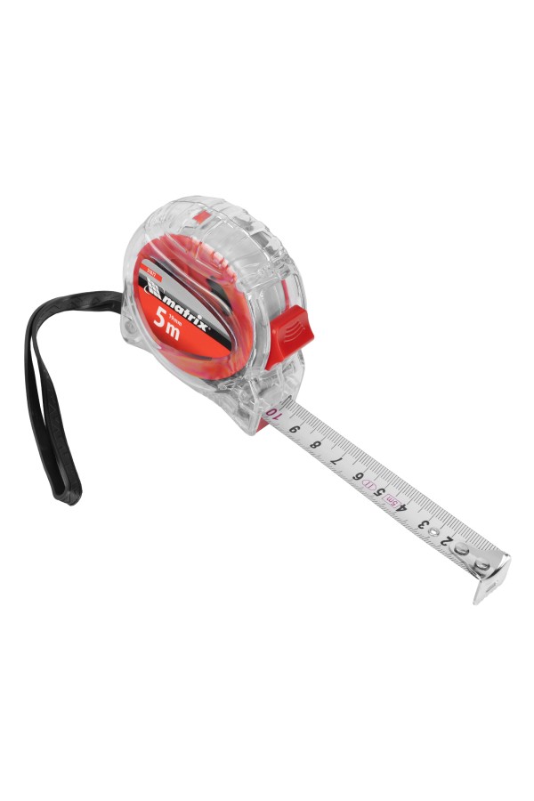 Рулетка Crystal,5 м х 19 мм,корпус из поликарбоната Matrix