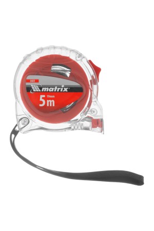 Рулетка Crystal,5 м х 19 мм,корпус из поликарбоната Matrix