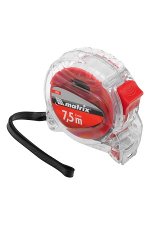 Рулетка Crystal,7,5 м х 25 мм,корпус из поликарбоната Matrix